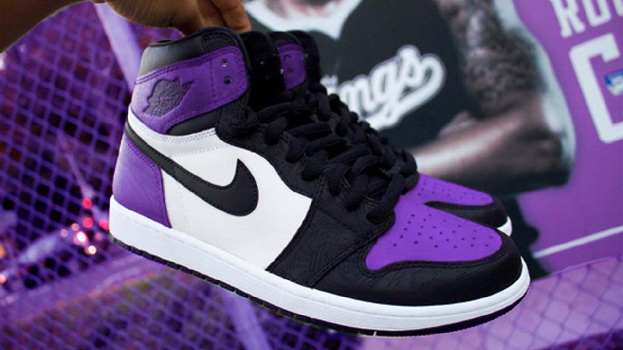 purple jordans ones